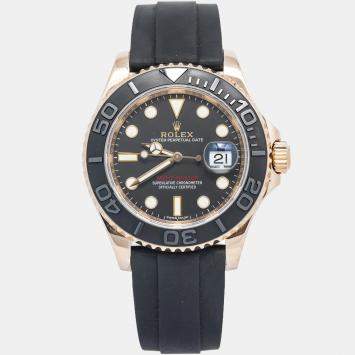 Rolex Yacht-Master 116655 Automatic Black 18K Rose Gold Men's Wristwatch 40mm