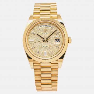 Rolex Day-Date 228238 Automatic 18K Yellow Gold Men's Wristwatch 40mm