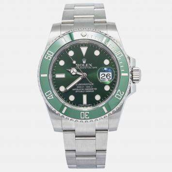 Rolex Submariner Date 116610LV Automatic Green Stainless Steel Men's Wristwatch 40mm