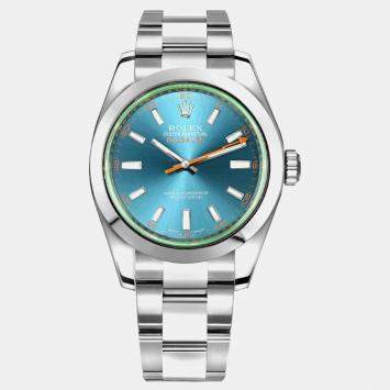 Rolex Milgauss 116400GV Automatic Blue Stainless Steel Men's Wristwatch 40mm