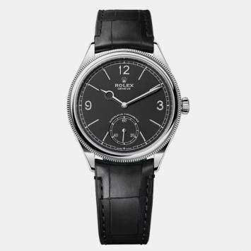 Rolex Perpetual 1908 52509 Automatic Black 18K White Gold Men's Wristwatch 39mm