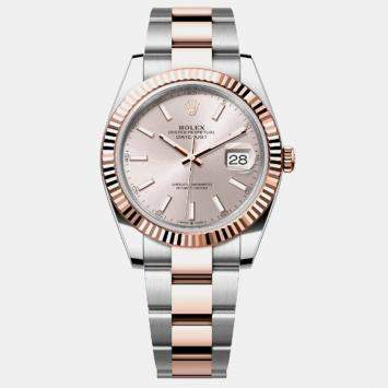 Rolex Datejust 126331 Automatic Sundust 18k Rose Gold Stainless Steel Men's Wristwatch 41 mm