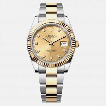 Rolex Datejust 126333 Automatic Gold 18k Yellow Gold Stainless Steel Diamonds Men's Wristwatch 41mm