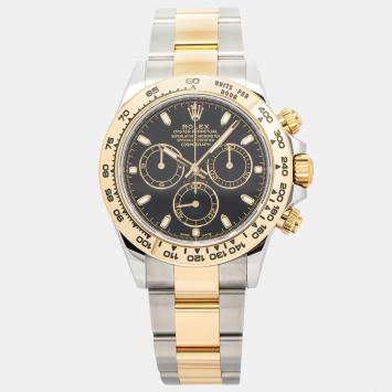 Rolex Daytona 116503 Automatic Black 18K Yellow Gold Stainless Steel Men's Wristwatch 40mm