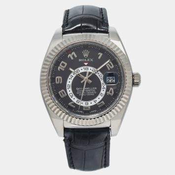 Rolex Sky-Dweller 326139 Automatic Black 18k White Gold Men's Wristwatch 42 mm