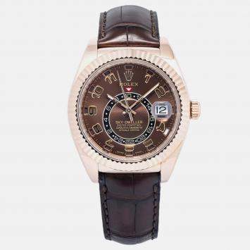 Rolex Sky-Dweller 326135 Automatic Brown 18k Rose Gold Men's Wristwatch 42 mm