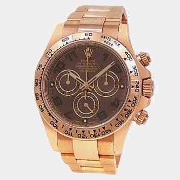 Rolex Cosmograph Daytona 116505 Automatic Brown 18k Rose Gold Men's Wristwatch 40 mm