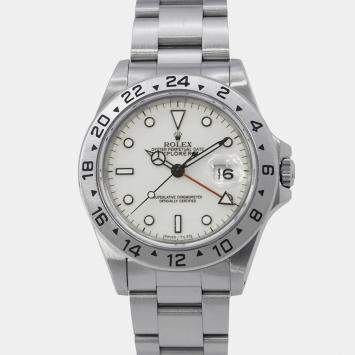 Rolex Explorer II 16570 Automatic White Stainless Steel Men's Wristwatch 40 mm