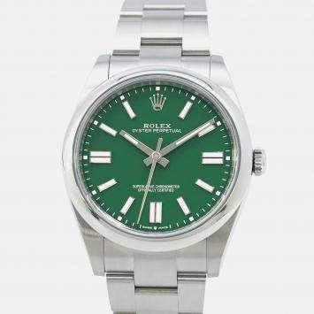Rolex Oyster Perpetual 124300 Automatic Green Stainless Steel Men's Wristwatch 41 mm
