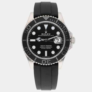 Pre Owned Rolex Yacht-Master 226659 Automatic Black 18k White Gold Men's Wristwatch 42 mm