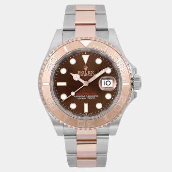 Pre Owned Rolex Yacht Master 126621 Automatic Chocolate Dial 18K Rose Gold Stainless Steel Men's Wristwatch 40 mm
