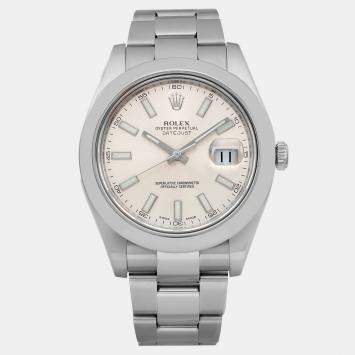 Pre Owned Rolex Datejust II 116300 Automatic Silver Dial Stainless Steel Men's Wristwatch 41 mm