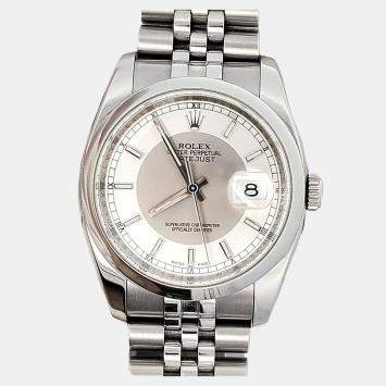 Pre Owned Rolex Datejust 116200 Automatic Silver Stainless Steel Men's Wristwatch 36 mm