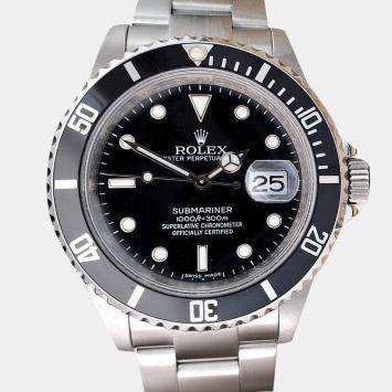Pre Owned Rolex Submariner Date 16610 Automatic Stainless Steel Men’s Wristwatch 40 mm
