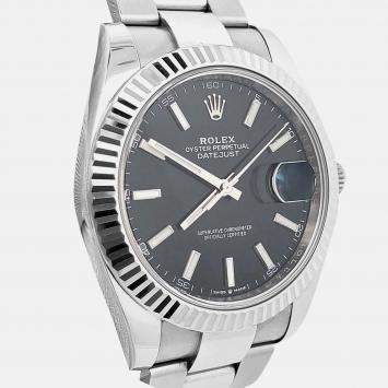 Pre Owned Rolex Datejust 126334 Automatic Black Stainless Steel Men��’s Wristwatch 41 mm