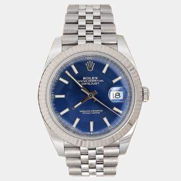 Pre Owned Rolex Datejust 126334 Automatic Blue 18K White Gold Men’s Wristwatch 41 mm