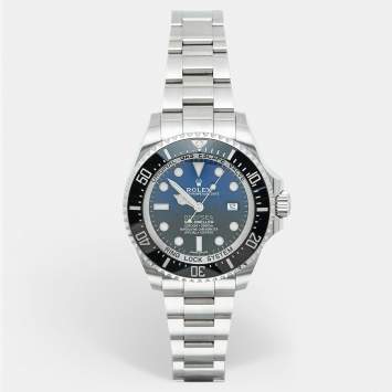 Pre Owned Rolex Blue Black Stainless Steel DeepSea Sea-Dweller 116660-BKSO Men's Wristwatch 44 mm
