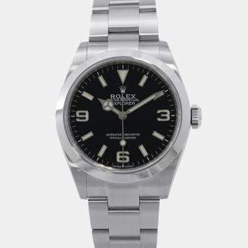 Pre Owned Rolex Explorer 224270 Automatic Black Stainless Steel Men's Wristwatch 40 mm