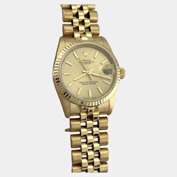 Pre Owned Rolex President Datejust 68278 Automatic 18k Yellow Gold Men's Wristwatch 31 mm