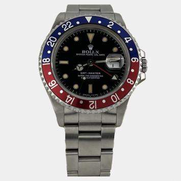 Pre Owned Rolex GMT-Master 16700 Automatic Black Stainless Steel Men's Wristwatch 40 mm