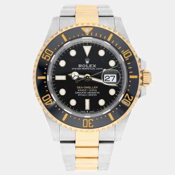 Pre Owned Rolex Sea-Dweller 126603 Automatic Black Oystersteel & 18k Yellow Gold Men's Watch 43 mm