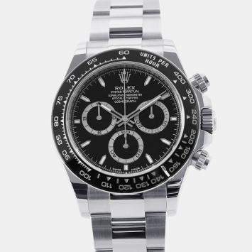 Pre Owned Rolex Cosmograph Daytona 126500LN Automatic Black Stainless Steel Men's Wristwatch 40 mm