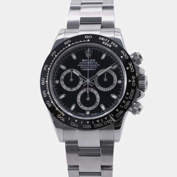 Pre Owned Rolex Cosmograph Daytona 116500LN Automatic Black Stainless Steel Men's Wristwatch 40 mm