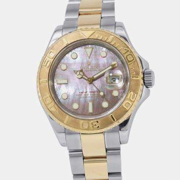 Pre Owned ساعة يد رجالية رولكس يخت ماستر 16623NC أتوماتيك قشرة سوداء ذهب أصفر 18 قيراط ستانلس ستيل 40 مم