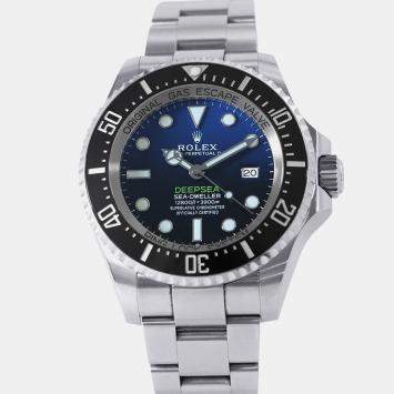 Pre Owned Rolex Sea-Dweller Deepsea 126660 Automatic Blue Stainless Steel Men's Wristwatch 44 mm
