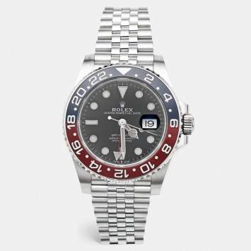 Pre Owned Rolex GMT-Master II 'Pepsi' M126710BLRO-0001 Black Dial Cerachrom Oystersteel Men's Wristwatch 40 mm