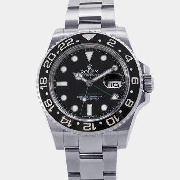 Pre Owned Rolex GMT-Master II 116710LN Black Stainless Steel Automatic Men's Wristwatch 40mm