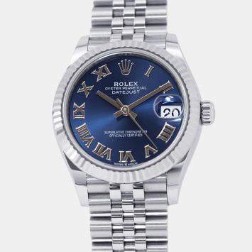 Pre Owned Rolex Datejust 278274 Blue Stainless Steel Automatic Men Wristwatch 31mm