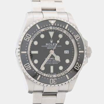 Pre Owned Rolex Sea-Dweller Deepsea 126660 Black Stainless Steel Men Wristwatch 44mm
