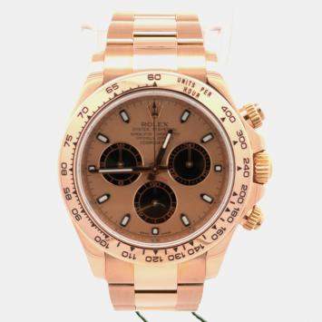 Pre Owned ساعة يد رجالية رولكس كوزموغراف دايتونا 116505 أوتوماتيكية ذهب وردي 40 مم