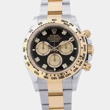 Pre Owned Rolex Cosmograph Daytona 126503 Black Yellow Gold Automatic Men's Watches 40mm