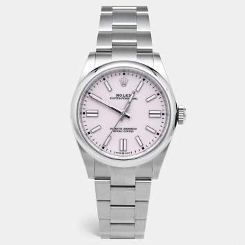 Pre Owned Rolex Oyster Perpetual M134300-0013 Candy Pink Dial Oystersteel Unisex Wristwatch 41 mm