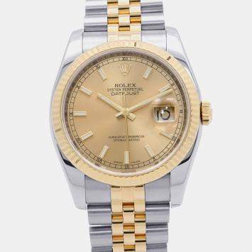 Pre Owned Rolex Datejust 116233 Gold 18K Yellow Gold, Stainless Steel Automatic Men's Watches 36mm
