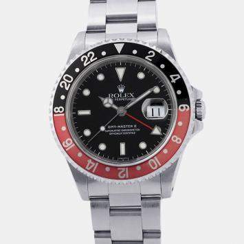 Pre Owned Rolex GMT-Master II 16710 Black Stainless Steel Automatic Men's Watches 40mm