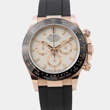 Pre Owned Rolex Cosmograph Daytona 116515LN Beige 18K Rose Gold Automatic Men's Watches 40mm