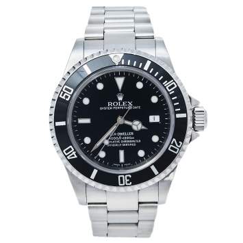 Pre Owned Rolex Black Stainless Steel Sea-Dweller 16600 T Automatic Men's Wristwatch 40 mm