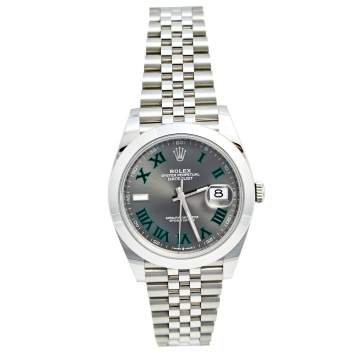 Pre Owned Rolex Grey Stainless Steel Datejust 126300 Men's Wristwatch 41 MM