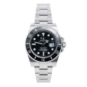Pre Owned Rolex Black Stainless Steel Submariner 116610LN Men's Wristwatch 41 mm