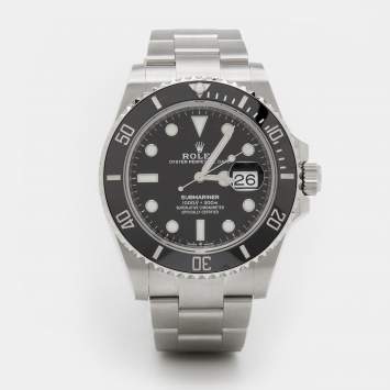 Pre Owned Rolex Black Cerachrom Stainless Steel Submariner 126610LN Men's Wristwatch 41 mm