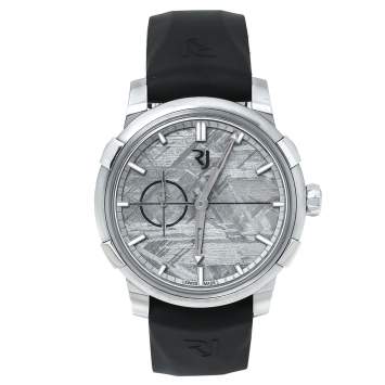 Pre Owned Romain Jerome 1696 Heavy Metal Meteorite Stainless Steel Rubber Moon DNA 1969 RJ.M.AU.00.03 Men's Wristwatch 43 mm