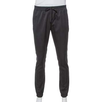 Pre Owned Saint Laurent Paris Black Wool Joggers M
