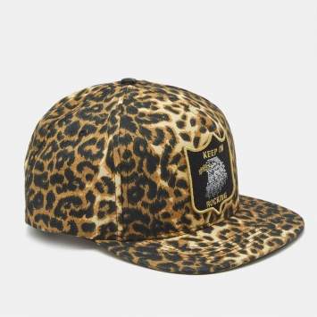 Pre Owned Saint Laurent Leopard Print Keep on Rocking Eagle Cap 