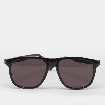 Pre Owned Saint Laurent Black Signature SL334 Square Sunglasses 
