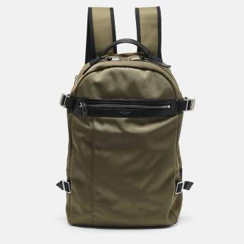 Saint Laurent Army Green/Black Nylon Backpack