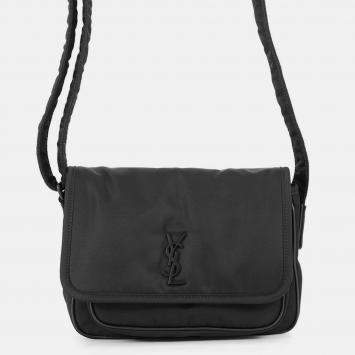 مملوكة مسبقًا حقيبة كتف سان لوران باريس نيكي نايلون أسود صغيرة