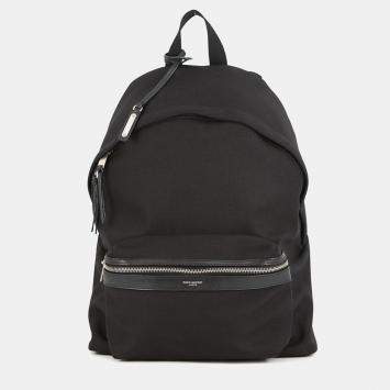مملوكة مسبقًا Saint Laurent Paris Saint Laurent City Backpack Black Canvas